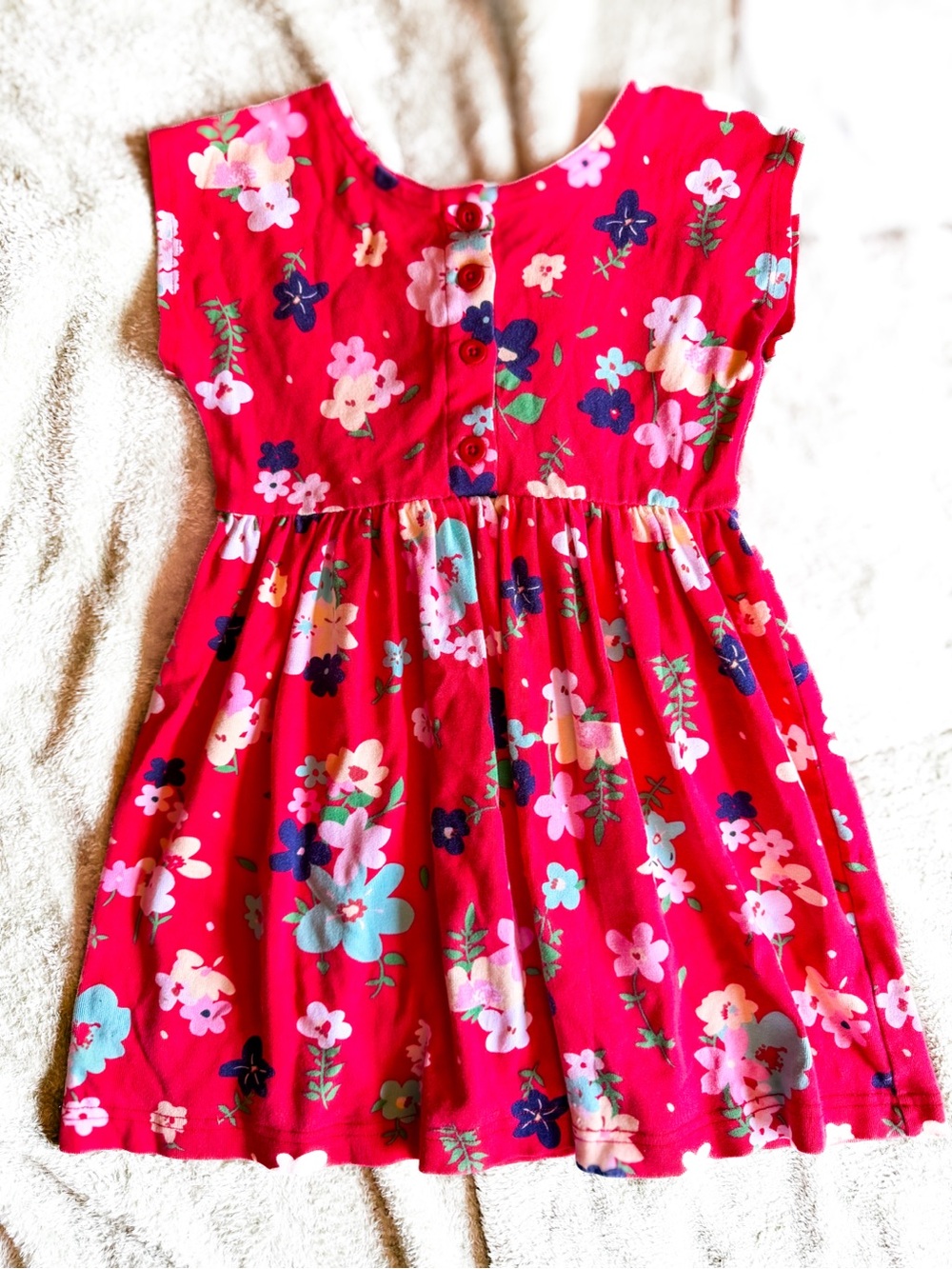 Hanna Andersson Red Floral Play Day 110 5 Skater Dress Cotton Sensitive Comfort